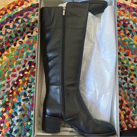 NWT Franco Sarto Block Heel Leather Boot - Picture 6 of 11